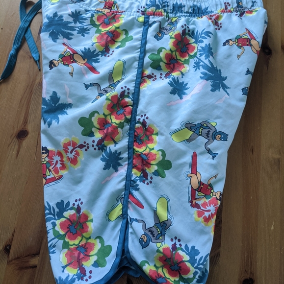 Batman Robin Swim Trunks Surf Board Mesh Shorts DC Comics Hawaiian Men’s Medium - Picture 3 of 7